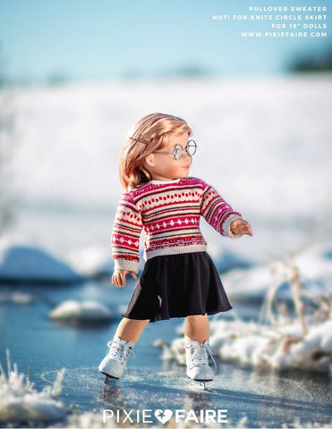 Liberty Jane 18 Inch Modern Pullover Sweater 18" Doll Clothes Pattern larougetdelisle