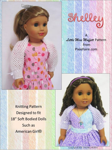 Little Miss Muffett Knitting Shelley 18" Doll Clothes Knitting Pattern larougetdelisle