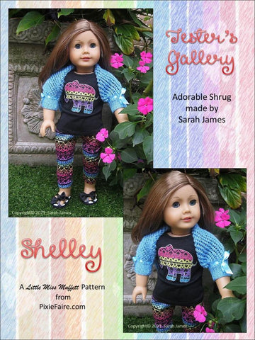 Little Miss Muffett Knitting Shelley 18" Doll Clothes Knitting Pattern larougetdelisle