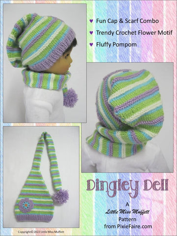 Little Miss Muffett Knitting Dingley Dell 18" Knitting Pattern larougetdelisle