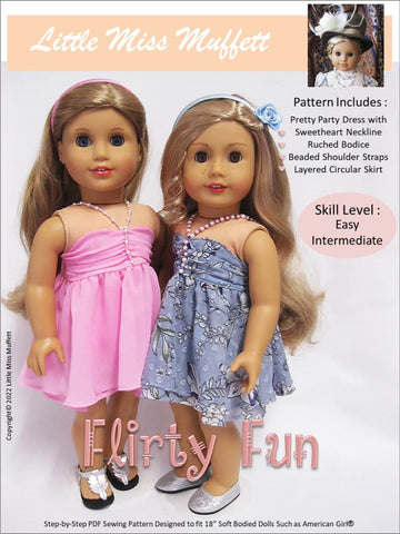 Little Miss Muffett 18 Inch Modern Flirty Fun 18" Doll Clothes Pattern larougetdelisle