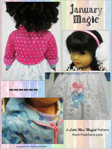 Little Miss Muffett 18 Inch Modern January Magic 18" Doll Clothes Pattern larougetdelisle