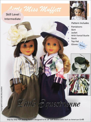 Little Miss Muffett 18 Inch Historical Little Equestrienne 18" Doll Clothes Pattern larougetdelisle