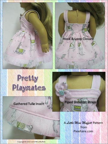 Little Miss Muffett 18 Inch Modern Pretty Playmates 18" Doll Clothes Pattern larougetdelisle