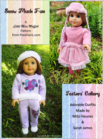 Little Miss Muffett 18 Inch Modern Snow Much Fun 18" Doll Clothes Pattern larougetdelisle