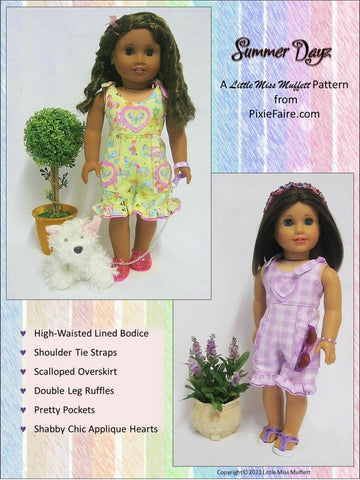 Little Miss Muffett 18 Inch Modern Summer Dayz Pattern For 18 Inch Dolls larougetdelisle