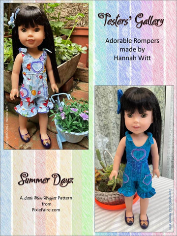 Little Miss Muffett WellieWishers Summer Dayz Pattern For 14.5-15 Inch Dolls larougetdelisle