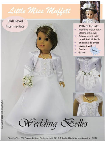 free wedding dress pattern for 18 doll