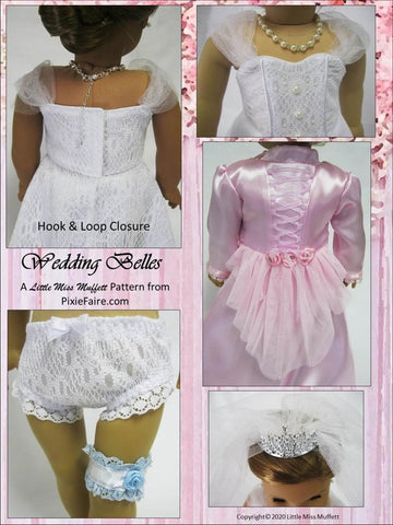 Little Miss Muffett 18 Inch Modern Wedding Belles 18" Doll Clothes Pattern larougetdelisle