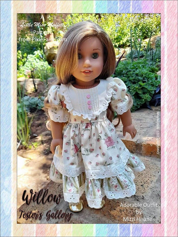 Little Miss Muffett 18 Inch Historical Willow 18" Doll Clothes Pattern larougetdelisle