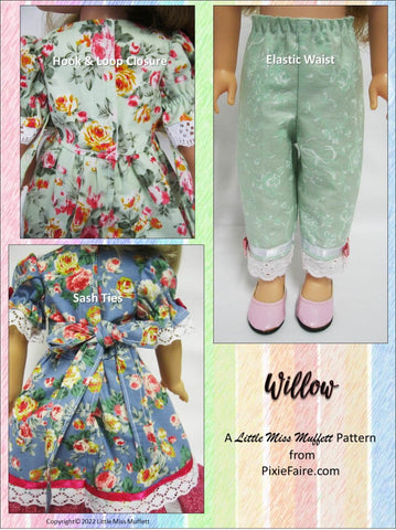 Little Miss Muffett WellieWishers Willow 14.5" Doll Clothes Pattern larougetdelisle
