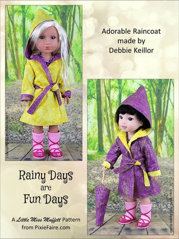 Little Miss Muffett WellieWishers Rainy Days Are Fun Days 14.5" Doll Clothes Pattern larougetdelisle