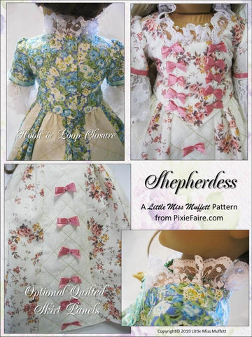 Little Miss Muffett 18 Inch Historical Shepherdess 18" Doll Clothes Pattern larougetdelisle