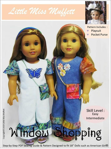 Little Miss Muffett 18 Inch Modern Window Shopping 18" Doll Clothes Pattern larougetdelisle