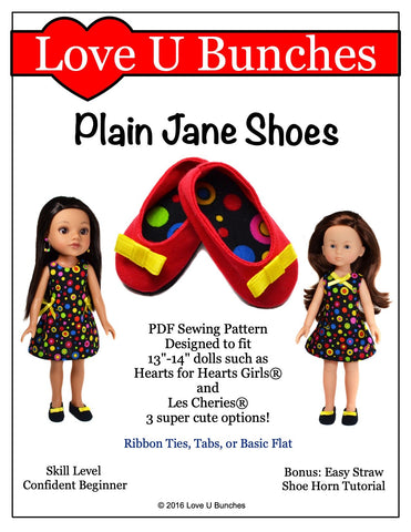 Love U Bunches H4H/Les Cheries Plain Jane Shoes for Les Cheries and Hearts For Hearts Girls Dolls larougetdelisle