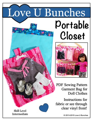 Love U Bunches 18 Inch Modern The Portable Closet for 18" Dolls larougetdelisle