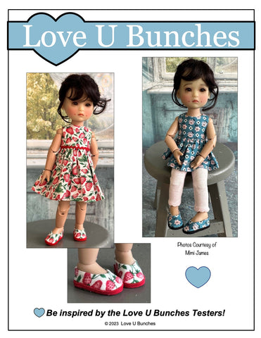 Love U Bunches 8" BJD Plain Jane Shoes for 8" BJD Dolls - Ten Ping™, Mini Sara™ larougetdelisle