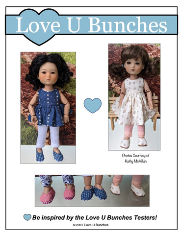 Love U Bunches 8" BJD Plain Jane Shoes for 8" BJD Dolls - Ten Ping™, Mini Sara™ larougetdelisle