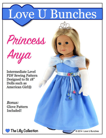 Love U Bunches 18 Inch Modern Princess Anya Dress 18" Doll Clothes larougetdelisle