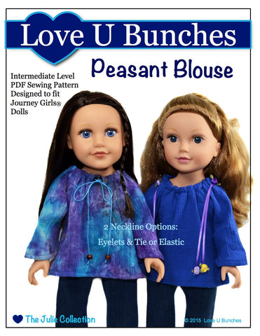 Love U Bunches Journey Girl Peasant Blouse for Journey Girls Dolls larougetdelisle