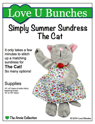 Love U Bunches Kidz n Cats Simply Summer Sundress Pattern for Kidz 'n' Cats Dolls & The Cat larougetdelisle