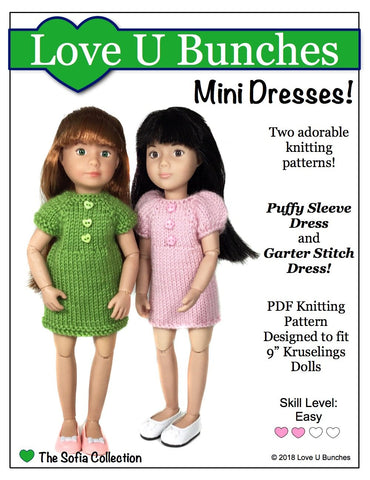 Love U Bunches Kruselings Mini Dresses Knitting Pattern for Kruselings Dolls larougetdelisle