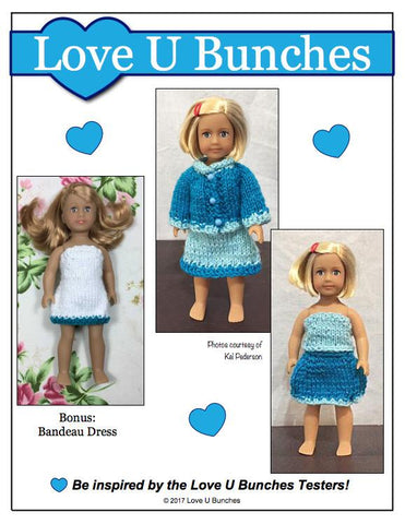 Love U Bunches Mini Fall Ensemble Knitting Pattern for Mini Dolls larougetdelisle