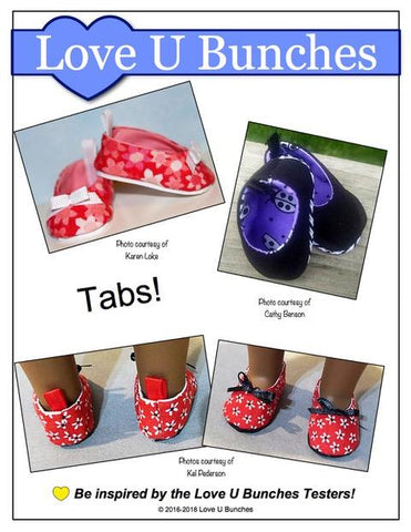 Love U Bunches WellieWishers Plain Jane Shoes 14.5" Doll Clothes Pattern larougetdelisle