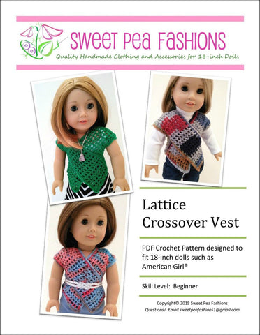 Sweet Pea Fashions Crochet Lattice Crossover Vest Crochet Pattern larougetdelisle