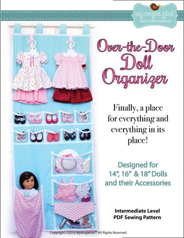 My Angie Girl 18 Inch Modern Over-the-Door Doll Organizer 18" Doll Accessories larougetdelisle