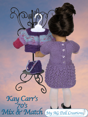 My AG Doll Creations Knitting Kay Carr's '70s Mix and Match 18" Doll Knitting Pattern larougetdelisle