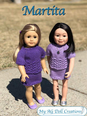 My AG Doll Creations Knitting Martita 18" Doll Knitting Pattern larougetdelisle