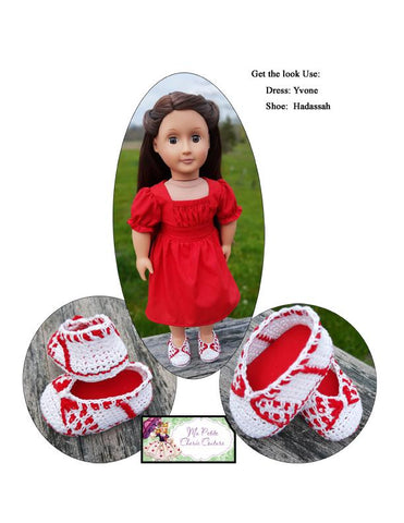 Mon Petite Cherie Couture Crochet Hadassah 18" Doll Shoe Crochet Pattern larougetdelisle