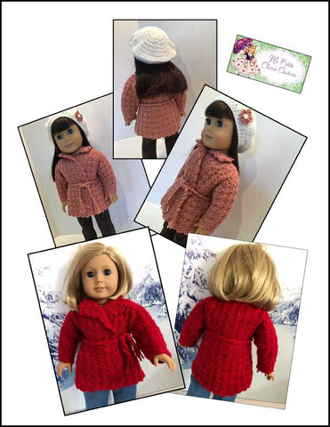Mon Petite Cherie Couture Crochet Justine Coat 18" Doll Clothes Crochet Pattern larougetdelisle