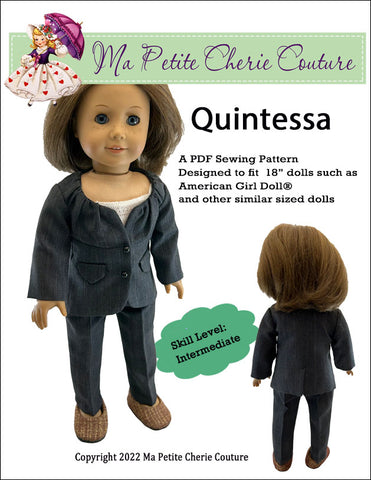 Mon Petite Cherie Couture 18 Inch Modern Quintessa 18" Doll Clothes Pattern larougetdelisle