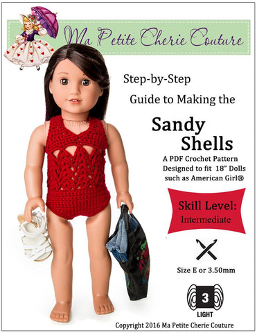 Mon Petite Cherie Couture Crochet Sandy Shells Crochet Pattern larougetdelisle