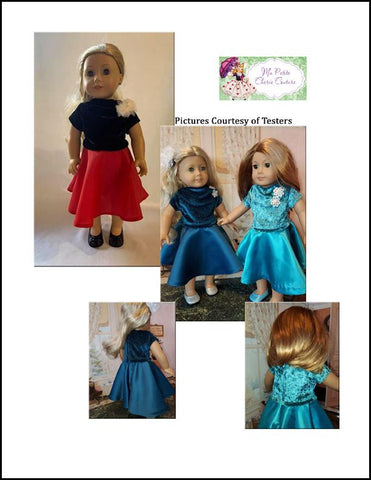 Mon Petite Cherie Couture 18 Inch Modern Velvety Garnet 18" Doll Clothes Pattern larougetdelisle