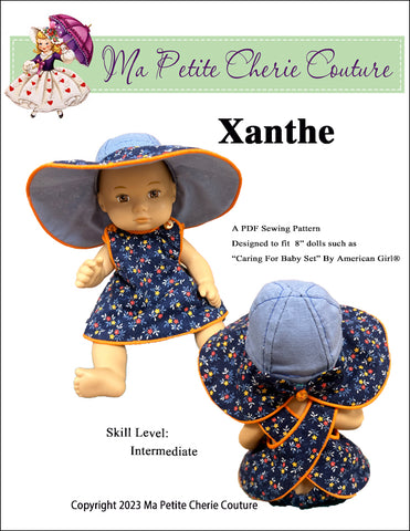 Mon Petite Cherie Couture 8" Baby Dolls Xanthe 3-Piece Outfit 8" Baby Doll Clothes Pattern larougetdelisle