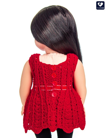 Mon Petite Cherie Couture Crochet Fandome Dress 18" Doll Crochet Pattern larougetdelisle