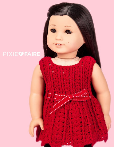 Mon Petite Cherie Couture Crochet Fandome Dress 18" Doll Crochet Pattern larougetdelisle