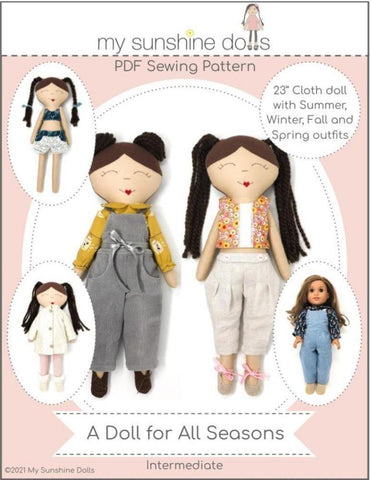 My Sunshine Dolls Cloth doll A Doll For All Seasons 23" Cloth Doll Pattern larougetdelisle