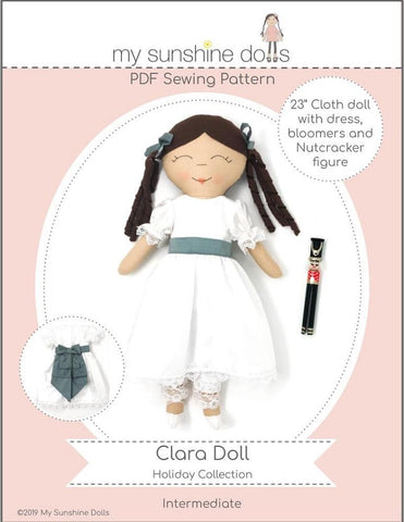 My Sunshine Dolls Cloth doll Clara Doll 23" Cloth Doll Pattern larougetdelisle