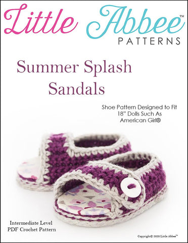 Little Abbee Crochet Summer Splash Sandals Crochet Pattern larougetdelisle