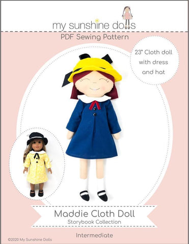 My Sunshine Dolls Cloth doll Maddie Doll 23" Cloth Doll Pattern larougetdelisle