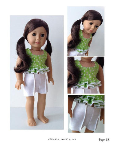 Eden Ava 18 Inch Historical 1960's Make It Stop Beach Outfit 18" Doll Clothes Pattern larougetdelisle