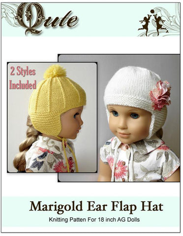 Qute Knitting Marigold Ear Flap Hat Knitting Pattern larougetdelisle