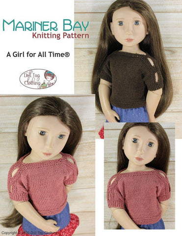 Doll Tag Clothing A Girl For All Time Mariner Bay Knitting Pattern for 16" A Girl For All Time Dolls larougetdelisle