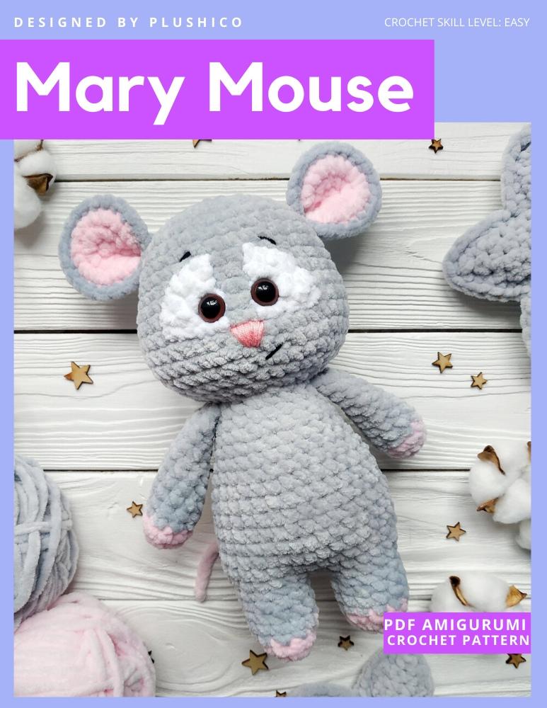Plushico Mary Mouse Amigurumi Pdf Crochet Pattern