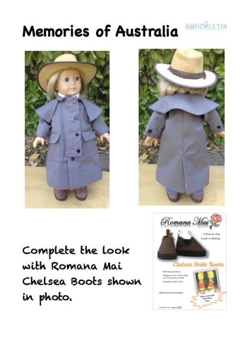 Rondeletia 18 Inch Modern Memories Of Australia 18" Doll Clothes Pattern larougetdelisle