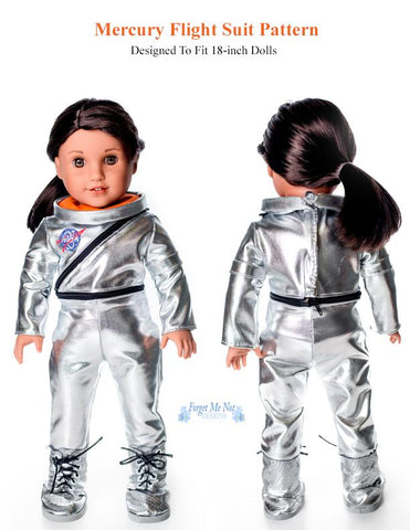 Forget Me Not Designs 18 Inch Modern Mercury Flightsuit 18" Doll Clothes Pattern larougetdelisle